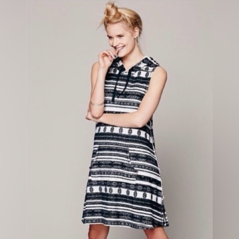 Intimately Free People striped hooded sleeveless dress